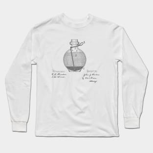 Hand Grenade Fire Extinguisher Vintage Patent Hand Drawing Long Sleeve T-Shirt